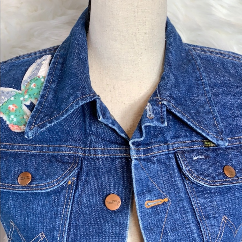 Riley •• Vintage Maverick LOVE vest denim jacket - Picture 7 of 8